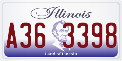 IL license plate A363398