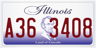 IL license plate A363408