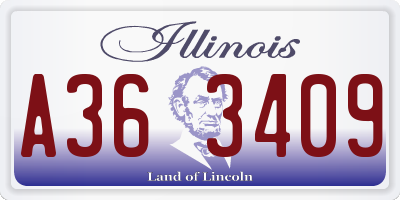 IL license plate A363409