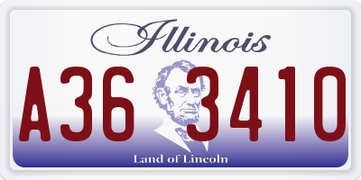 IL license plate A363410