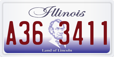 IL license plate A363411