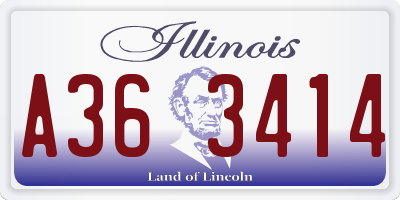 IL license plate A363414
