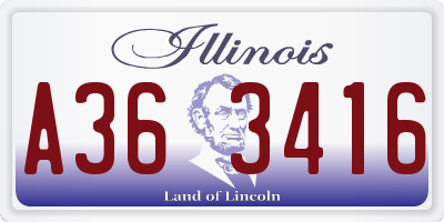 IL license plate A363416