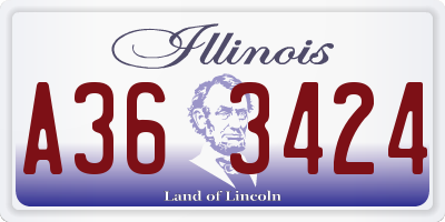 IL license plate A363424