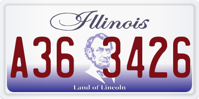 IL license plate A363426