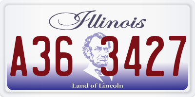 IL license plate A363427