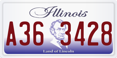 IL license plate A363428