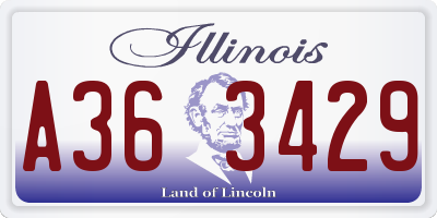 IL license plate A363429