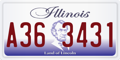 IL license plate A363431