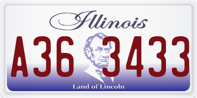 IL license plate A363433