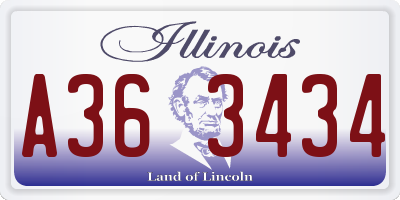IL license plate A363434