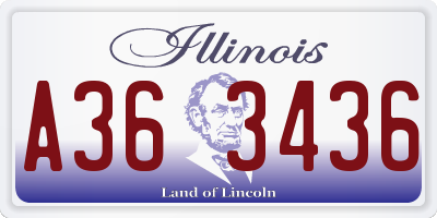 IL license plate A363436