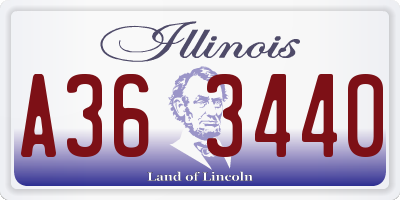 IL license plate A363440