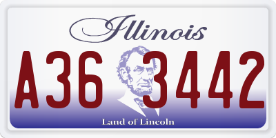 IL license plate A363442