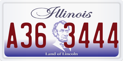 IL license plate A363444