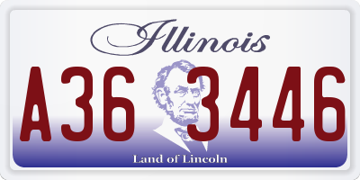IL license plate A363446