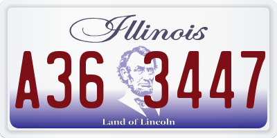 IL license plate A363447