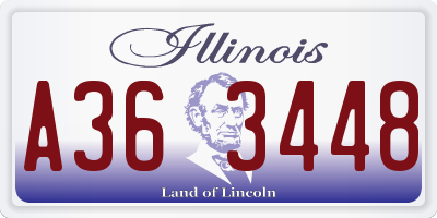 IL license plate A363448