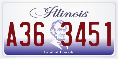 IL license plate A363451
