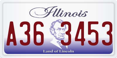 IL license plate A363453