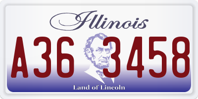 IL license plate A363458