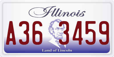 IL license plate A363459