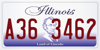 IL license plate A363462