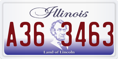 IL license plate A363463