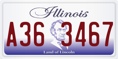 IL license plate A363467