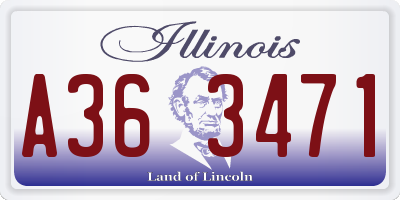IL license plate A363471