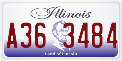IL license plate A363484