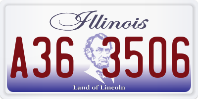 IL license plate A363506