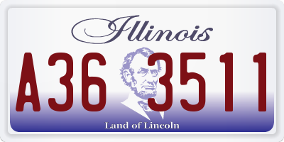 IL license plate A363511