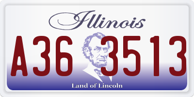 IL license plate A363513