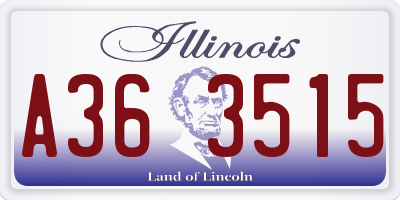 IL license plate A363515