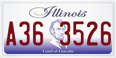IL license plate A363526