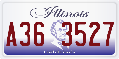 IL license plate A363527