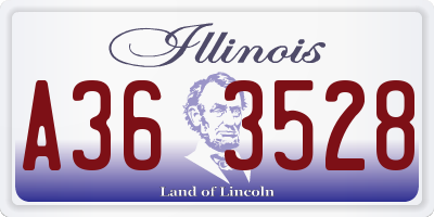 IL license plate A363528