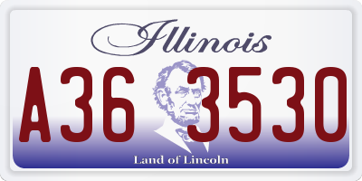 IL license plate A363530