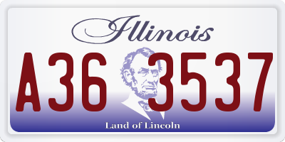 IL license plate A363537