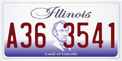 IL license plate A363541