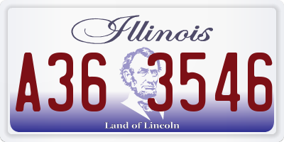 IL license plate A363546