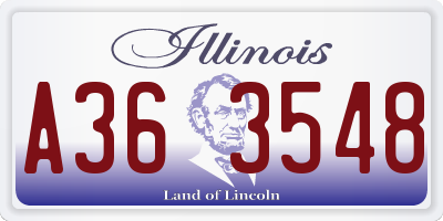 IL license plate A363548