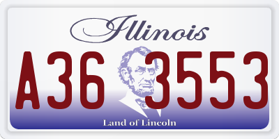 IL license plate A363553