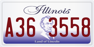 IL license plate A363558