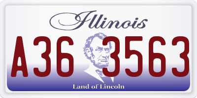 IL license plate A363563
