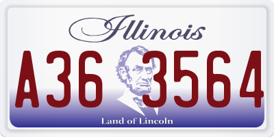 IL license plate A363564
