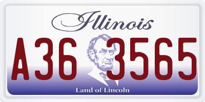IL license plate A363565