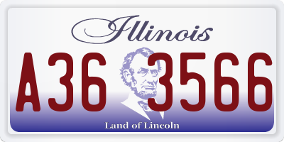IL license plate A363566