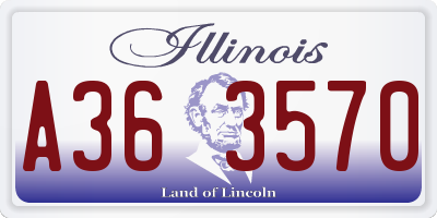 IL license plate A363570